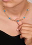 Heliophilia Silver CK9950 Collar Dorado de Metal con Longitud Ajustable